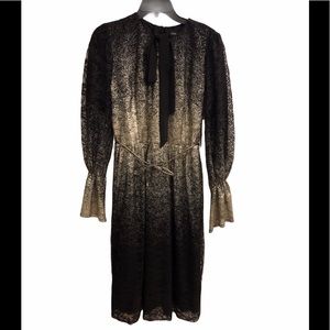 FAME Black and Gold Sparkle Dress